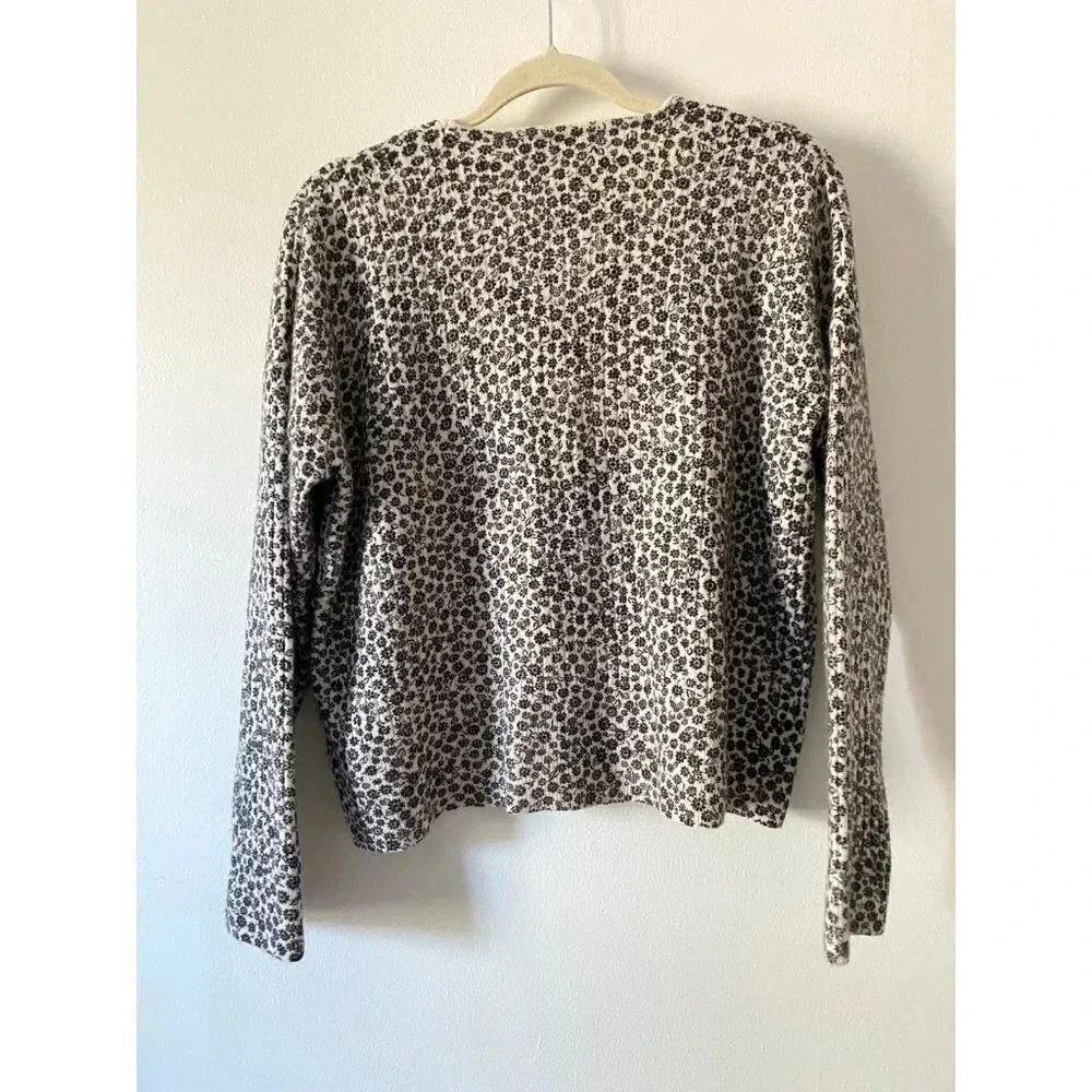 Madewell Wool Sweater Women’s Small Vintage Ditsy Cameron Ribbed Cardigan